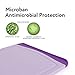 Neoflam Microban Antimicrobial Protection Cutting Board 11'', Stain & Odor/BPA Free, Reversable, Juice Groove, Non-Slip EZ Grip Handle, Dishwasher Safe, Kitchen Use for Chopping, Food Prep, Purple