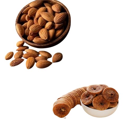 Image of RAJTILAK Dry Fruits Combo Pack of 2 | Premium California Almonds & Premium Dried Anjeer | Badam & Anjeer | Nuts & Dry Fruits | Healthy & Tasty | Pack of 2x10g Each