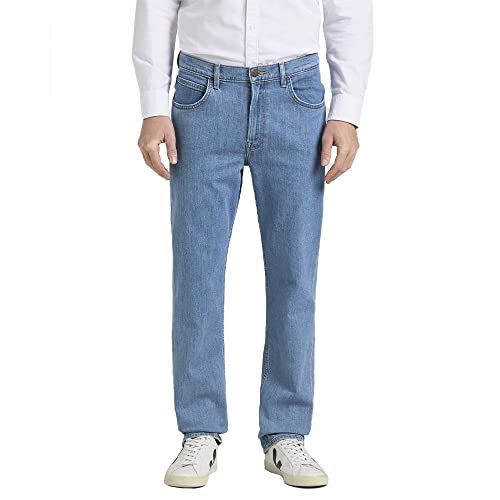 Lee Brooklyn Straight Herren Jeans, Light Stone, 34W / 32L