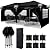 DOINUO 10x20 Black Pop Up Canopy Outdoor Party Tent with 6 Sidewalls, Wedding Party Tent Outdoor Waterproof UV50 Canopy Event Shelter Tents for Parties, 6 pcs Weight Bag,Carry Bag