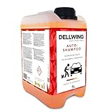Dellwing Autoshampoo Konzentrat 5 l, Auto Shampoo mit Aktivschaumformel, Autowäsche und Autopflege außen, Made in Germany