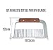 Adjustable Wooden Soap Loaf Cutter Mold and Soap Cutter Set - 1pcs Stainless Steel Straight Cutter + 1pcs Wavy Cutter + 1pcs Rectangle Silicone Mold with Wood Box