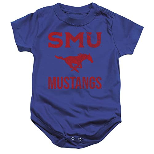 Southern Methodist University Official Mustangs Logo Unisex Infant Snap Suit for Baby,Royal Blue, 12 Months