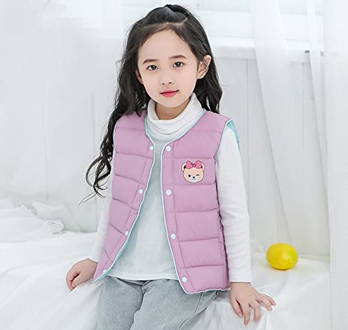 Boys Down Vest Coat Lightweight Warm Printing Jacket Cute Button Windproof Comfort Kids Puffer Clothing Winter2