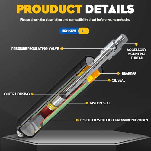 Henkeyi 6200037 2 Pack Front Hood Lift Supports thumb #1