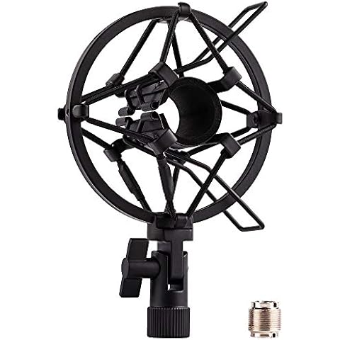 LYRCRO Microphone Shock Mount Holder Clip Mic Anti-Vibration for 22mm-26mm Diameter Dynamic Mic Like Shure SM58 58S SM57 PAG48 Sennheiser E835 E845 AKG D5S Samson Q7 Q8 Behringer Xm8500 Cover