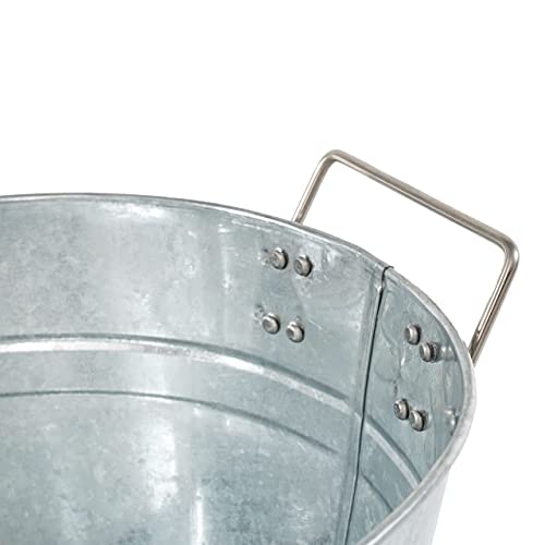 Simple Elements 2.5 Gallon Galvanized Beverage Tub - Multifunctional Ice Bucket - Beverage Tub For Parties, Events And Home Decor - Farmhouse Decor - 1.72 Lbs - 15.25" L X 10.15" W X 6.15" H - Silver #TOP4