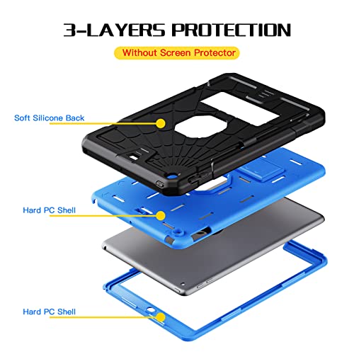 SIBEITU iPad 5th Generation Case for Kids | iPad 6th Generation Cases with Stand | iPad 9.7 Case W/Pencil Holder 2018/2017 | Slim Shockproof Protective Case for iPad 9.7 inch 5th/6th Gen