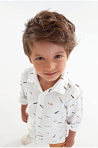 Camisa Polo Infantil Estampada Meninos Up Baby, Branco, 8