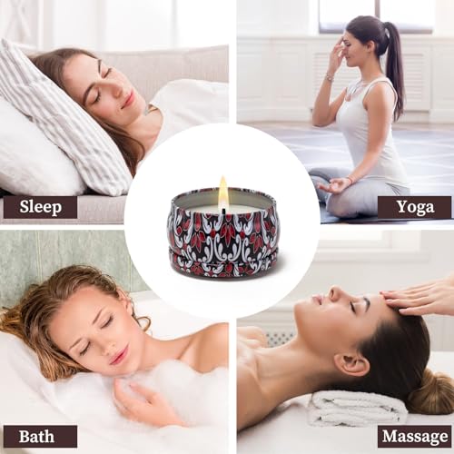 Scented Candles for Home Scented 2 Pack 2.5 oz Natural Soy Wax Candles Gifts for Women, Lavender Lemon Aromatherapy Candles Gifts Set, Portable Small Relaxing Candles Set for Spa, Bath, Yoga