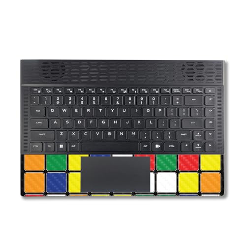 Image of MightySkins Carbon Fiber Skin Compatible with Alienware X14 R2 (2023) Full Wrap Kit - Puzzle Cube | Protective, Durable Textured Carbon Fiber Finish | Easy to Apply & Change Styles | Made in The USA