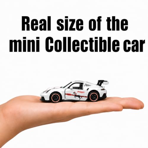 Image of Porsche 911 GT3 RS Die-Cast Metal Toy Car |1:64 Scale Collectible Model with Free Rolling Wheels | Realistic Sports Car Replica for Kids Age 3+ (Porsche 911 GT3 RS - 1:64 Scale Miniature Car)