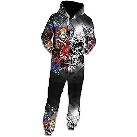 Chickwin Skull 3D Print Winter Onesie Cover