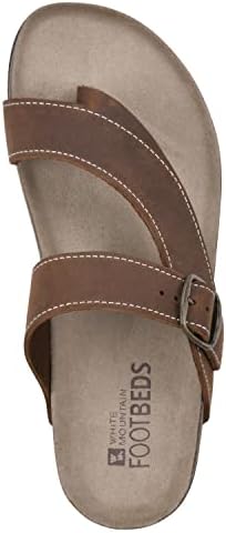 WHITE MOUNTAIN Women's Carly Footbed Sandal, Brown/Leather, 8 M | Image 5