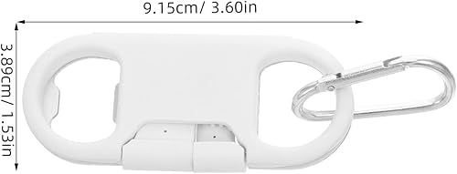 Miniatura 3 de 2 unids creativo llavero de datos cable abrebotellas llavero elegante blanco llavero para carga móvil caja blanca embalaje