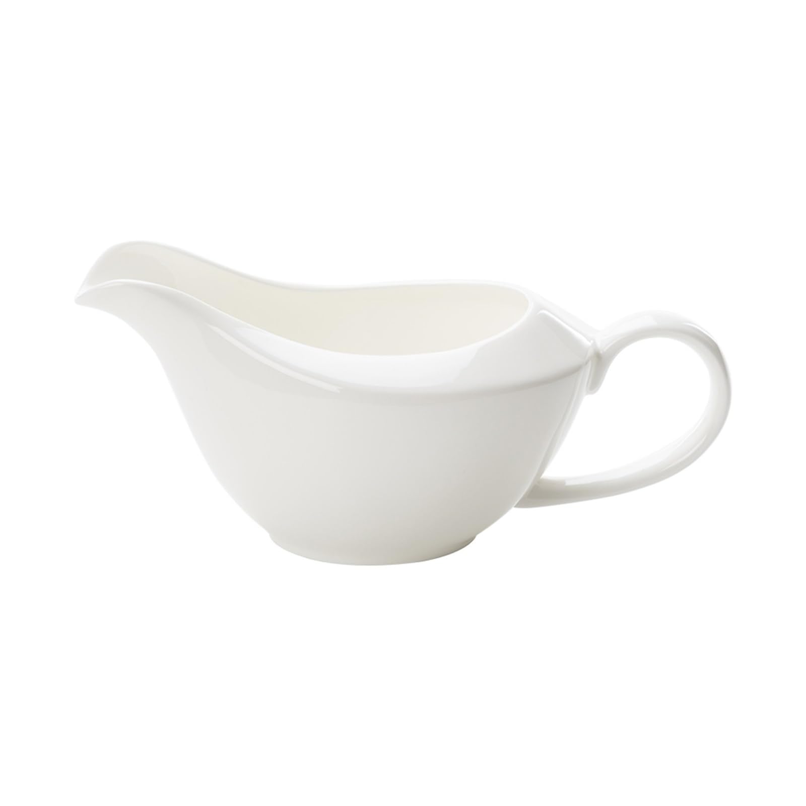 Saucière en porcelaine anglaise blanche pour steak et table chic