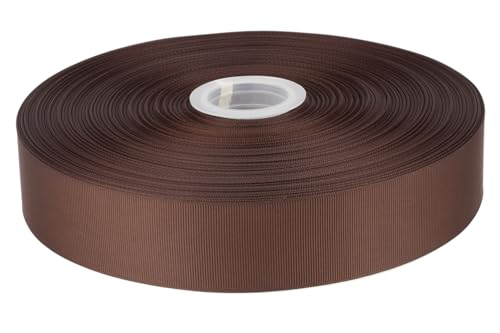 Tekdeere 1-1/2 inch Solid Brown Grosgrain Ribbon 100 Yards, Perfect for Gift Wrapping, Crafts, Bows Making, Sewing, Wreaths, Hair Accessories and Wedding Decoration