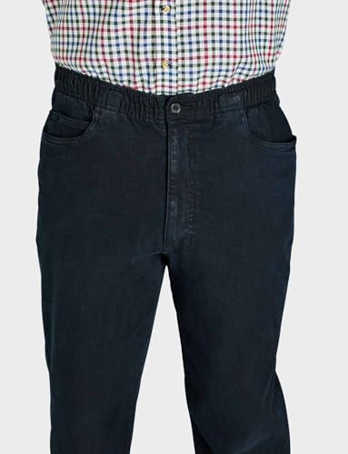 Chums Men's Comfort Fit Elasticated Waist Drawcord Denim Jeans Black4