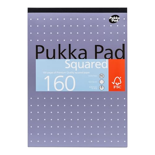 Blocs quadrillés A4 Pukka Pad pour organiser vos projets de révision