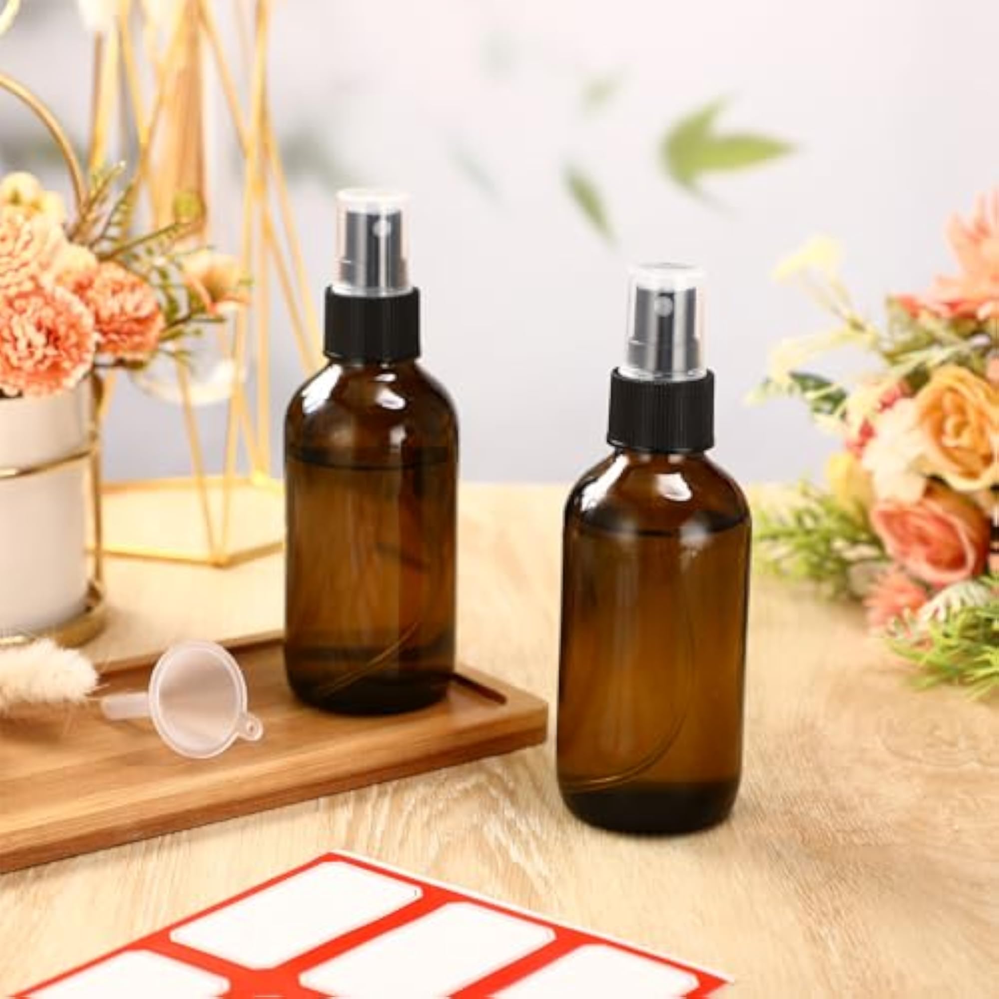 2 Pcs Glass Spray Bottles 4oz Fine Mist
