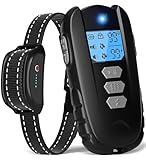 Dog Training Collar with Remote - Waterproof Shock Collar for Dogs Adjustable Levels (1-99) Beep Vibration Shock Flashlight Rechargeable Dog E Collar for Training Small Medium and Large Dogs Black