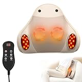 LORESJOY Shiatsu Massagegerät, Massager Neck Massager with Heat Function, Tragbares Massage für Hause, Auto, 3D Knet Rückenmassagegerät für Nacken, Unterleib, Beine, Geschenke für Mama, Papa