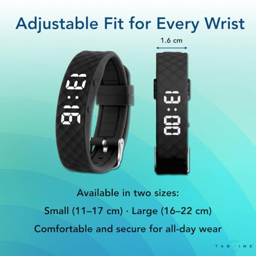 Image of Tabtime Vibrating Alarm Reminder Watch - with up to 10 Personal Alarms or Pill Reminders per Day