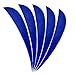 ZSHJGJR Archery Arrow Feathers 4Inch 5 Inch Turkey Feathers Fletchings Arrow Feathers Fletches Right Wing for DIY Hunting Arrows 50PCS (4inch, Right Wing, Blue)