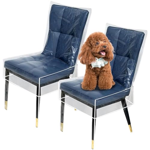 Housse de chaise en plastique transparent lot de 2 étanches