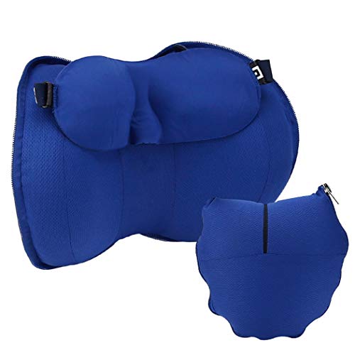FunPa Cómoda Almohada para El Cuello Almohada Suave para El Cuello De Oficina Almohada De Viaje Portátil con Dormir Cubierta De Ojos