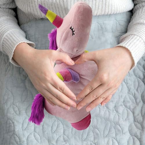 Wärmflasche für Tiere, 1 l, PVC, Wärmflasche mit Bezug aus weichem Plüsch, Wärmflasche für Kinder und Erwachsene, für Hand, Rücken, Handwärmer, Komfort (G)