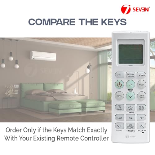 Image of 7SEVEN Compatible with Lg Ac Remote Control Original AKB73975615 Model 36I Suitable for Split Window Air Conditioner 1 1.5 2 Ton - Match Keys Exactly with Existing Remote Function