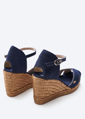 Image of VISCATA Aiguablava Canvas Wedges with Ankle Strap