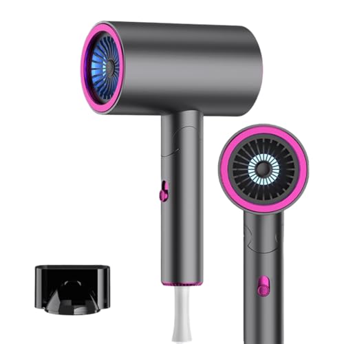 Secador de Pelo Plegable, Secador Pelo Silencioso Ionico Pequeño, Secadores Pelo de Viaje Plegable, Hair Dryer Portátil con Boquilla Concentradora, 2 Velocidades, 3 Temperaturas, 1900W, Cable 1.8m
