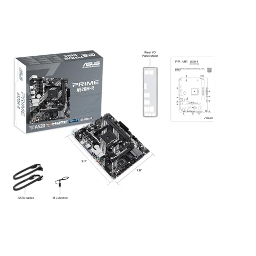 Prime A520M-R Scheda madre AMD Ryzen AM4 mATX con supporto M.2, Realtek 1Gb Ethernet, HDMI, SATA 6 Gbps, supporto USB 5Gbps posteriore e anteriore, Nero - Scheda madre - Immagine 4