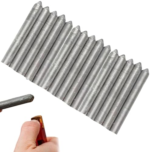 15PCS Lighter Melt Welding Rods Low Temp Welding Rods Low Temperature Universal Weldings Rod Easy Melt Aluminum Rod Weldings Equipment and Accessories for Stainless Steel Iron Beginner and Pro