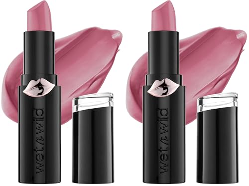Image of wet n wild Mega Last Matte Lip Color, Semi Matte Hyaluronic Acid Infused, Long Lasting Full Coverage for a Nourishing Pout, Cruelty-Free & Vegan - Mauve Outta Here(Pack of 2)