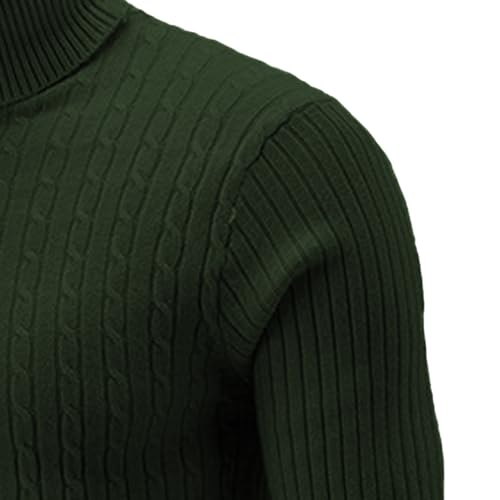 Mens High Neck Knitted Pullover Basic Slim Fit Casual Knits Sweaters Winter Solid Turtneck Knit Sweater3