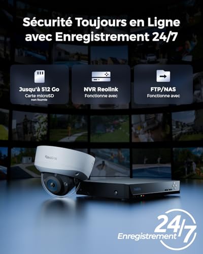 Reolink 12MP Caméra Surveillance PoE, Grand Angle de Vue 145°, Anti-Vandalisme IK10, Vision Nocturne Couleur, Audio Bidirectionnel, Détection Personne/Véhicule/Animal, IP67, RLC-1240A – Image 5