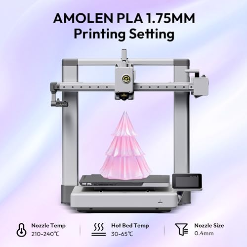 Image of AMOLEN Translucent PLA Filament 1.75mm, Transparent 3D Printer Filament, Crystal PLA Aurora Purple, NO-Tangle & Low Warping, Spool 1KG, Dimensional Accuracy + /- 0.02 mm, Fits Most FDM 3D Printers