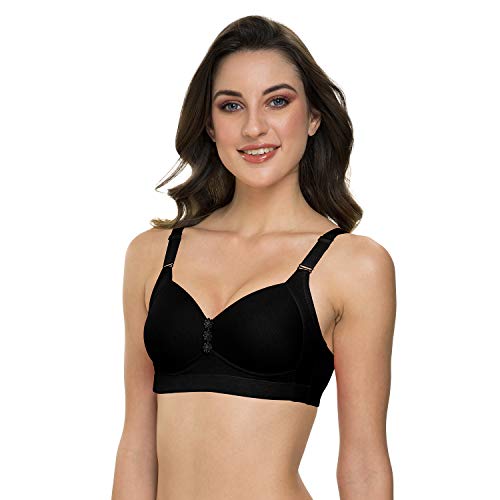 Image of Tweens Lite Wite - Minimiser Medium Padded Cotton Lycra Bra (Plus Size) - Triple Hook - Full Coverage - Wirefree - Seamless T-Shirt Bra