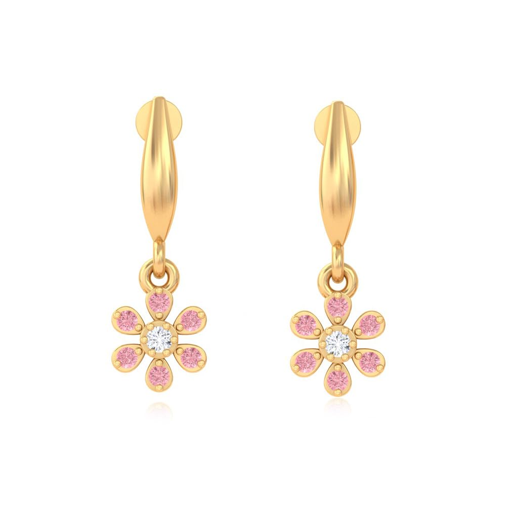 unniyarcha 925 Pure Silver Pink Flower stud Earrings stud Earrings for Women Sterling Silver Jewellery with Certificate of Authenticity & 925 Earrings for Women Silver-picture-30