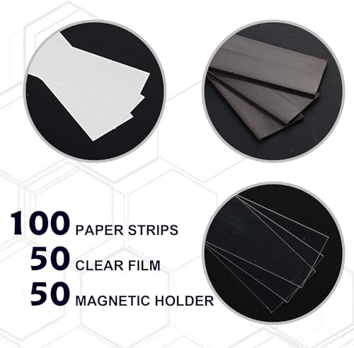 LLPT Magnetische Etikettenhalter | 50 Stück | 25MM x 75MM | Beschreibbare Magnet-Etiketten für Schule Büro Whiteboards Kühlschränke Magnettafeln (MH2175)