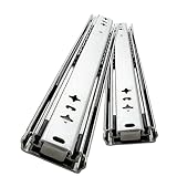 MENGLIN Tobogados de cajón de 53 mm de Ancho, toboganes industriales telescópicos 3 Veces telescópicos, Montaje Lateral, 1 par (2 Piezas) (Size :...