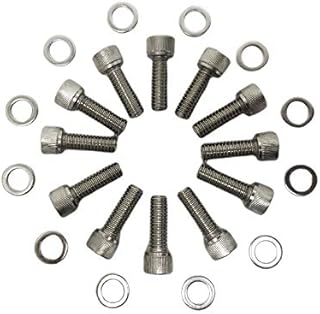 Z Whip SBC Stainless-Steel Exhaust Header Bolt Kit 1” 3/8-16 Bolts Compatible with Chevrolet V8 Small Blocks 265 283 305 327 350 383 400 Gen I & II 92-97 LT1 LT4 TPI TBI 96-98 Vortec 5.0L 5.7L BOP