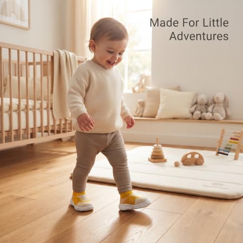 Image of Infant Shoes for Baby Boys & Girls | Musical Sound Walking Shoes | First Walker Shoes for Toddlers | Lightweight Breathable Knit Sneakers | Soft Sole Comfortable Slip On Shoes for Newborns, Babies & Kids