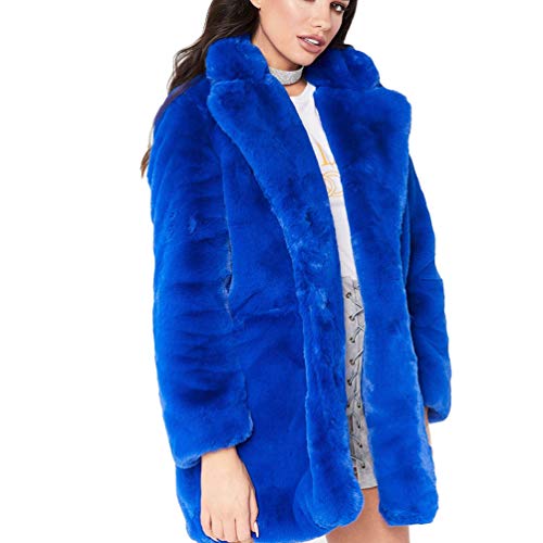 YuanDian Donna Cappotto in Pelliccia Sintetica