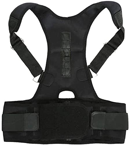 Corrector Back Belt Lumbar Support Straight Adjustable Corset Brace for Men Women S-XXL (Black XX)