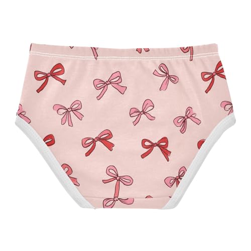 Wusikd Pink Bows Cute Girls' Underwear Cotton Girls Briefs Soft Toddler Underwear 2T2