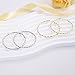 HAISWET Stainless Steel Big Clip On Hoop Earrings 3 Pcs Jewelry Set (50mm-silver and gold)
